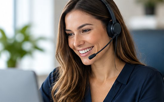 Link Bio Meds support team member wearing a headset
